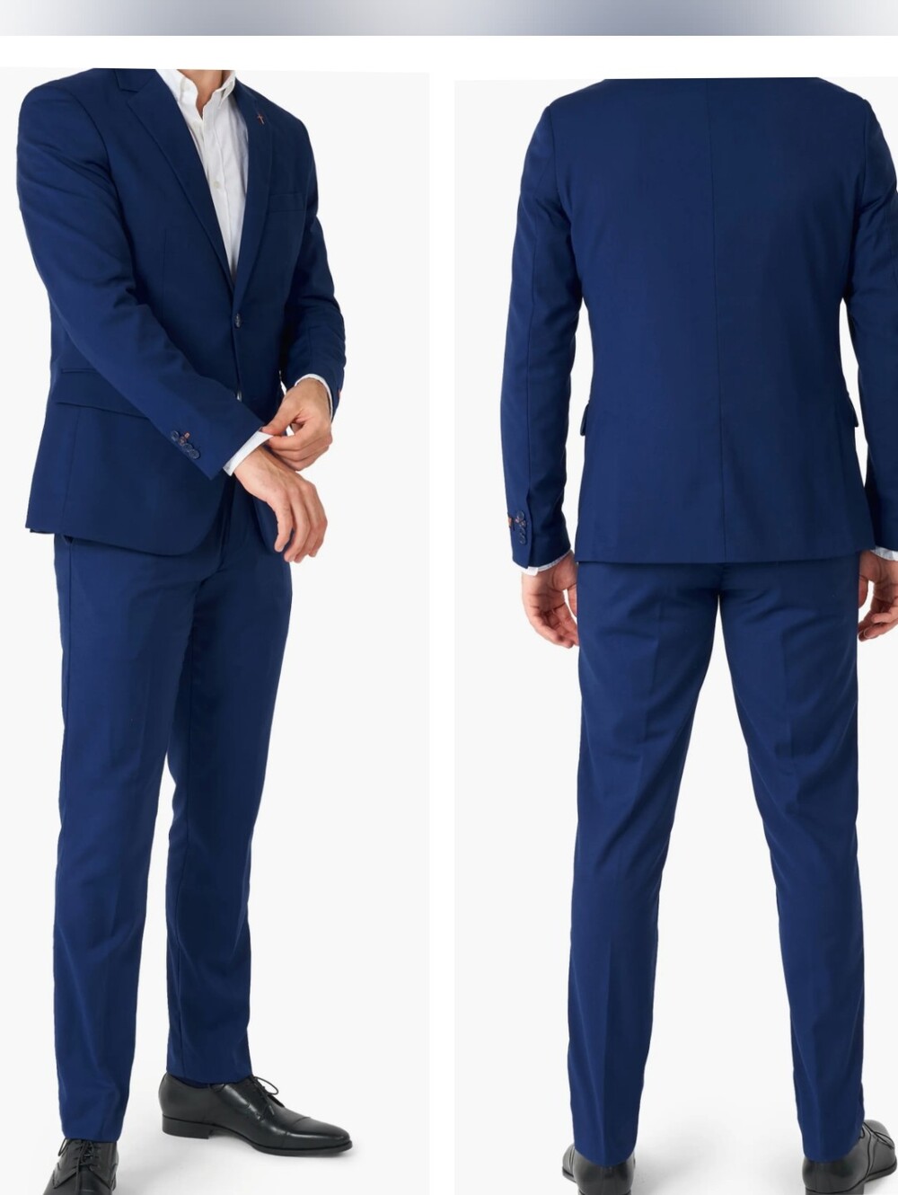 OppoSuits Daily Tailored Fit Dark Blue Two-Piece Suit Sz 36